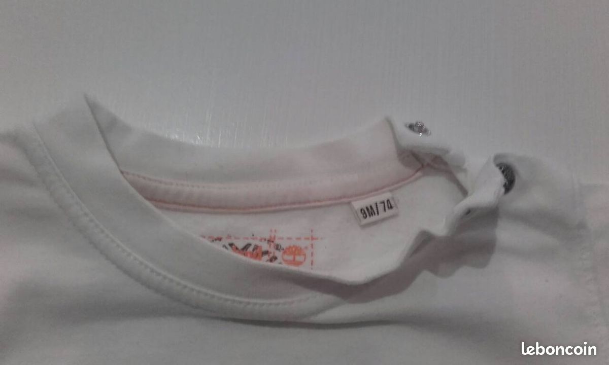 T-shirt blanc Timberland 9 mois (image 3)