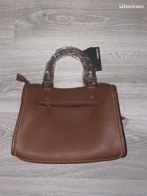Sac à Main Torrente Marron Clair - Cuir, Bandoulière - Neuf Avec Défauts (petites Imperfections)