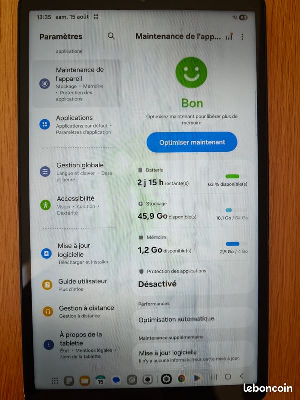 Tablette Samsung Galaxy Tab 11 64Go (image 2)
