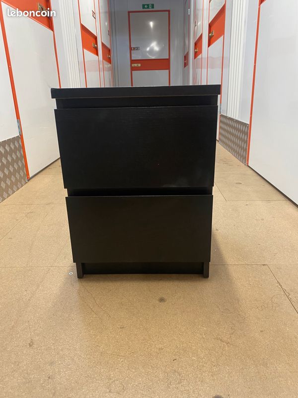 2 tables de chevet brun noir (image 1)