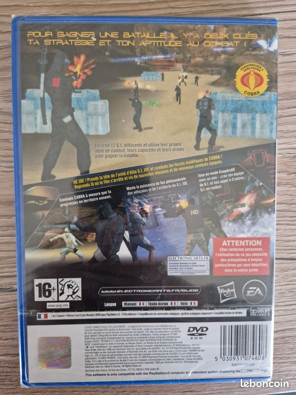 Jeu G.I. Joe Le Réveil Du Cobra - Version PlayStation 2 (PS2) PAL - Neuf Sous Blister