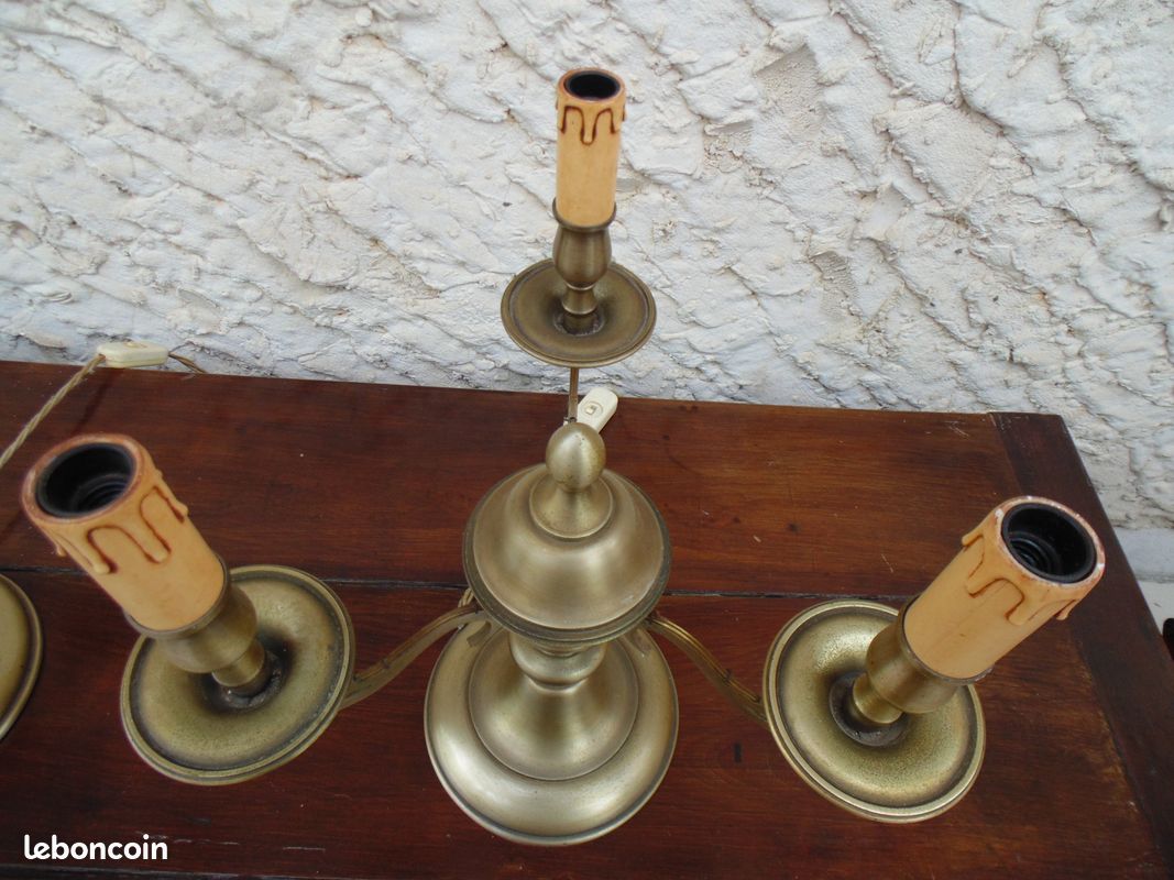 2 CHANDELIERS/CANDELABRES en bronze (image 5)