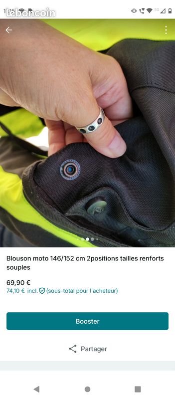 Blouson moto enfant ixs 146/152cm (image 8)