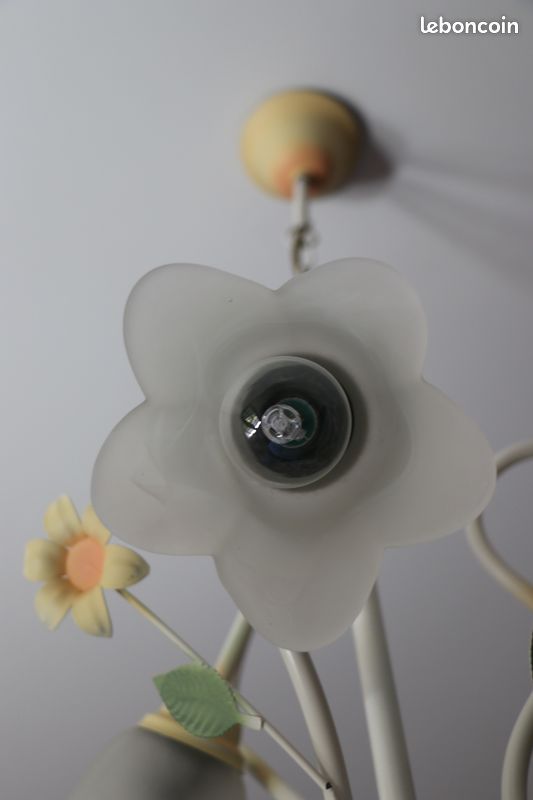 Ensemble lustre en métal peint + lampe de chevet (assortis) (image 3)