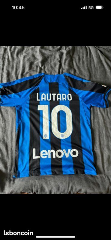 Maillot Inter Milan Domicile - Joueur Lautaro - Taille M - Bleu - Occasion (état Comme Sur Photos)