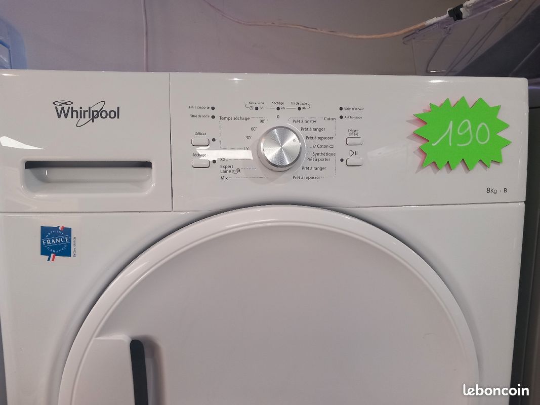 HSCX10432 WHIRLPOOL Sèche linge pas cher ✔️ Garantie 5 ans OFFERTE