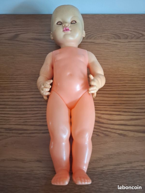 Jolie Poupée Ancienne Ratti 43 Cm En Composition - Italie, Années 1950
