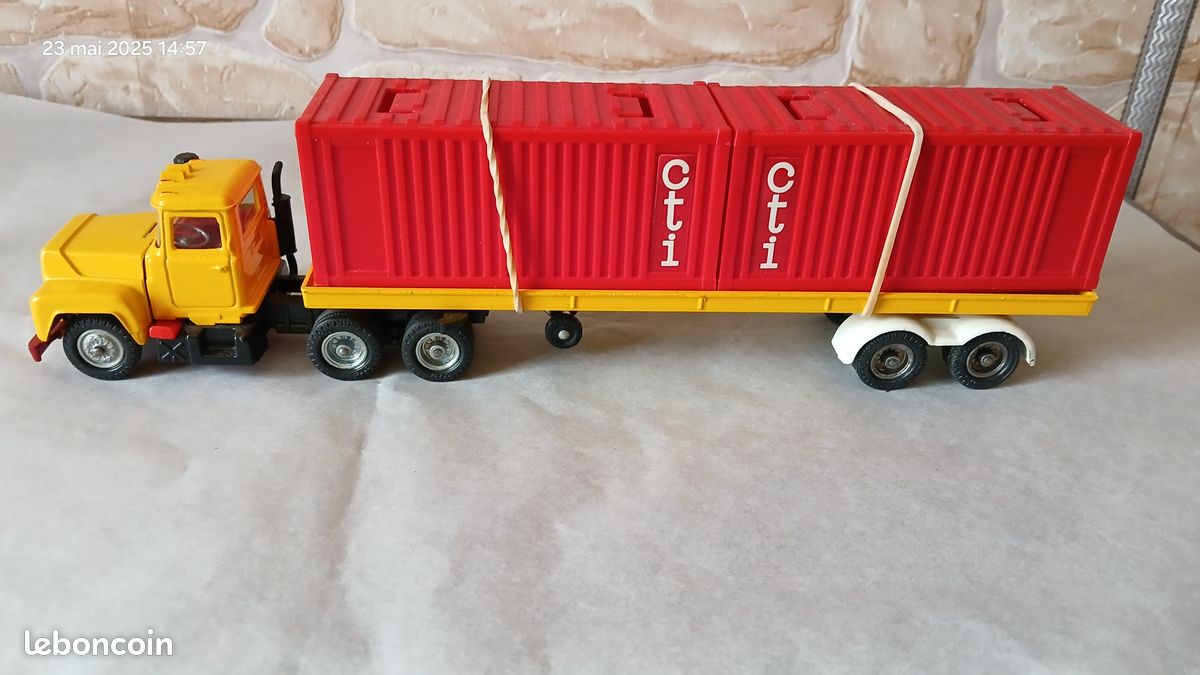 Camion B17 1:50 Corgi Toys Mack Avec Remorque Trans Continental Exc