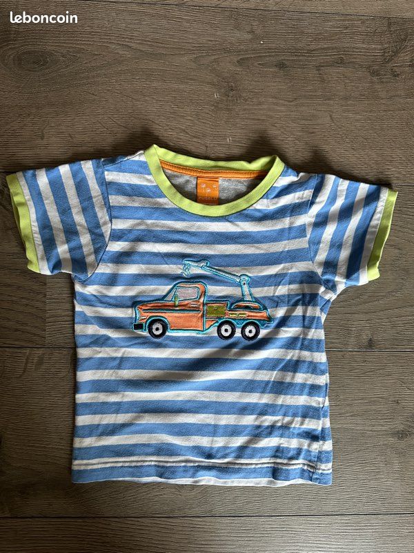 Chemise Courte Garçon NEXT - Motifs Voitures (Cars) - Taille 2-3 Ans - Coton 100% - Très Bon état