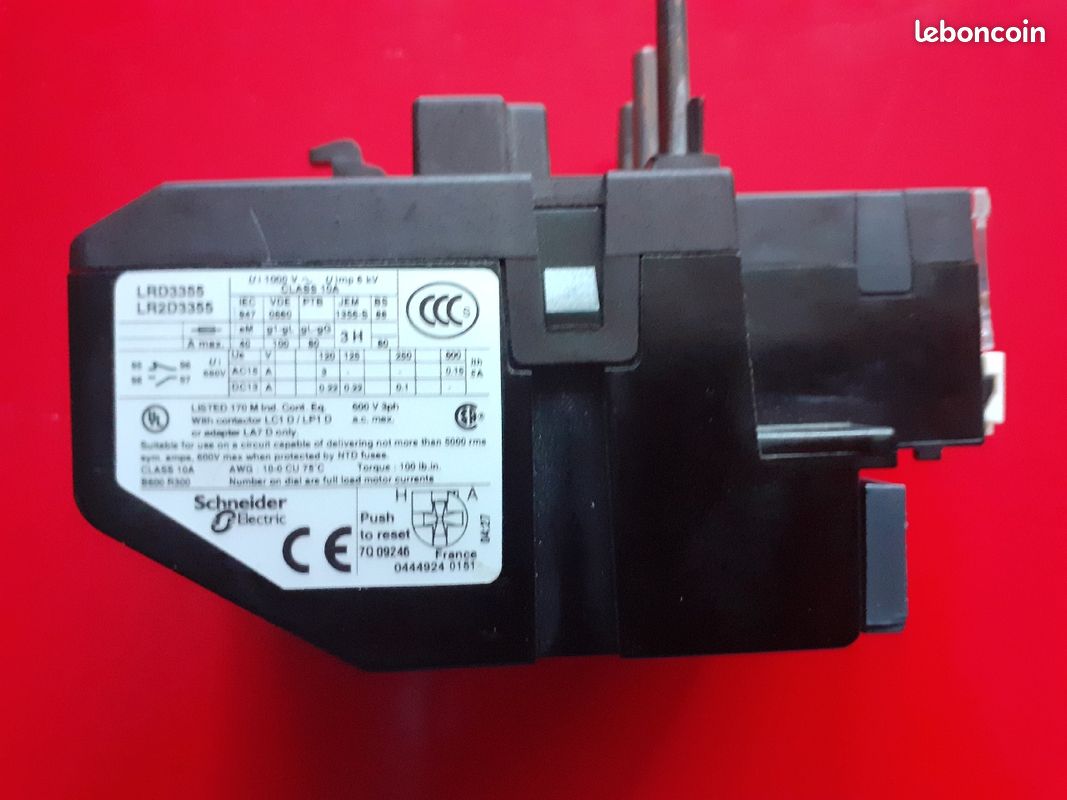 Schneider Relais de surcharge thermique ( LRD3 LRD4 LRD3355/ LR2D33 LRD33 ) (image 2)