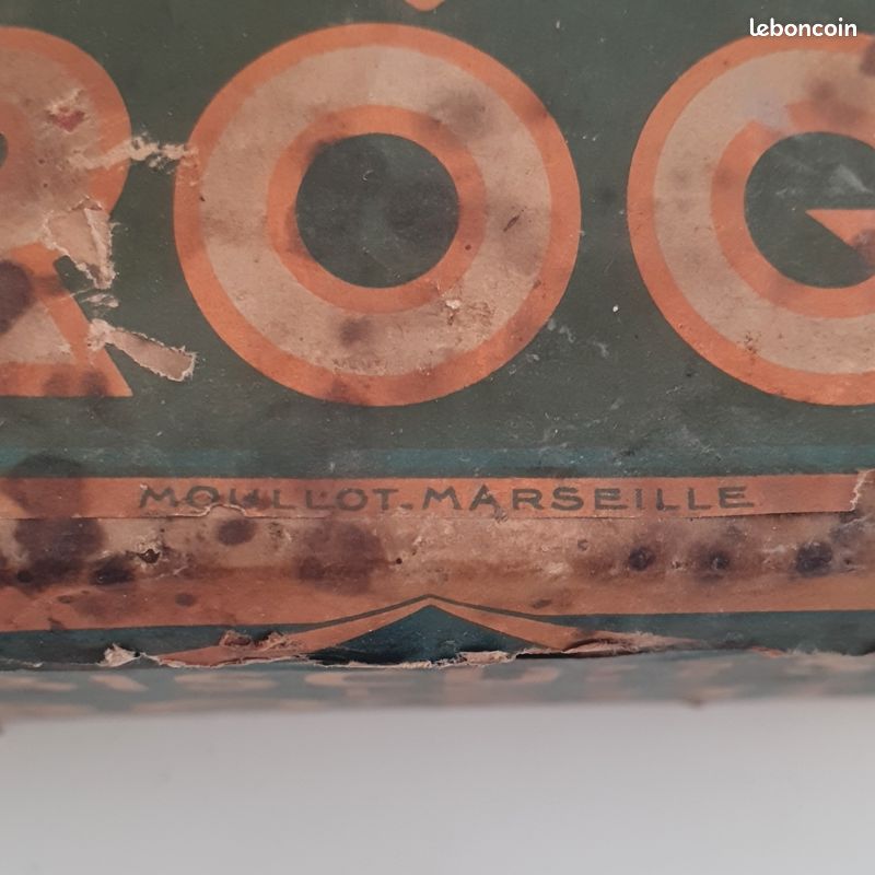Ancienne boîte à biscuits en métal publicitaire, les biscuits le ROGUI (image 5)