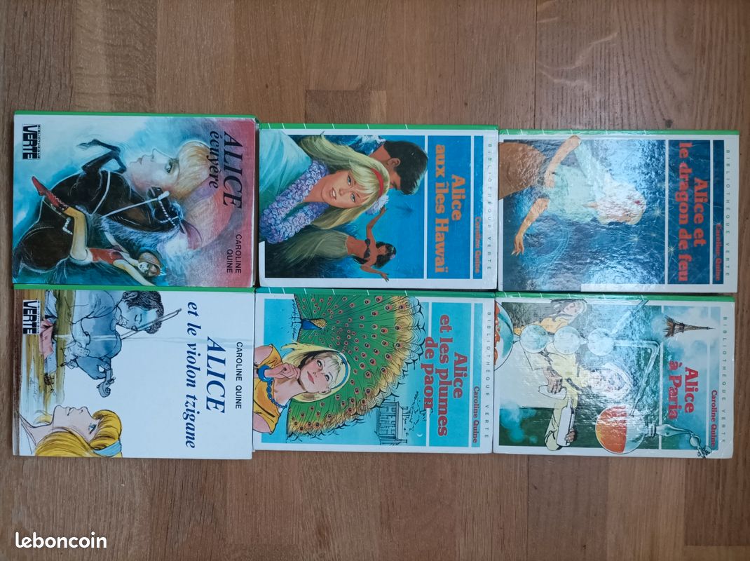 Lot de 6 livres de la bibliothèque verte de la série Alice ( Caroline QUINE ) (image 1)