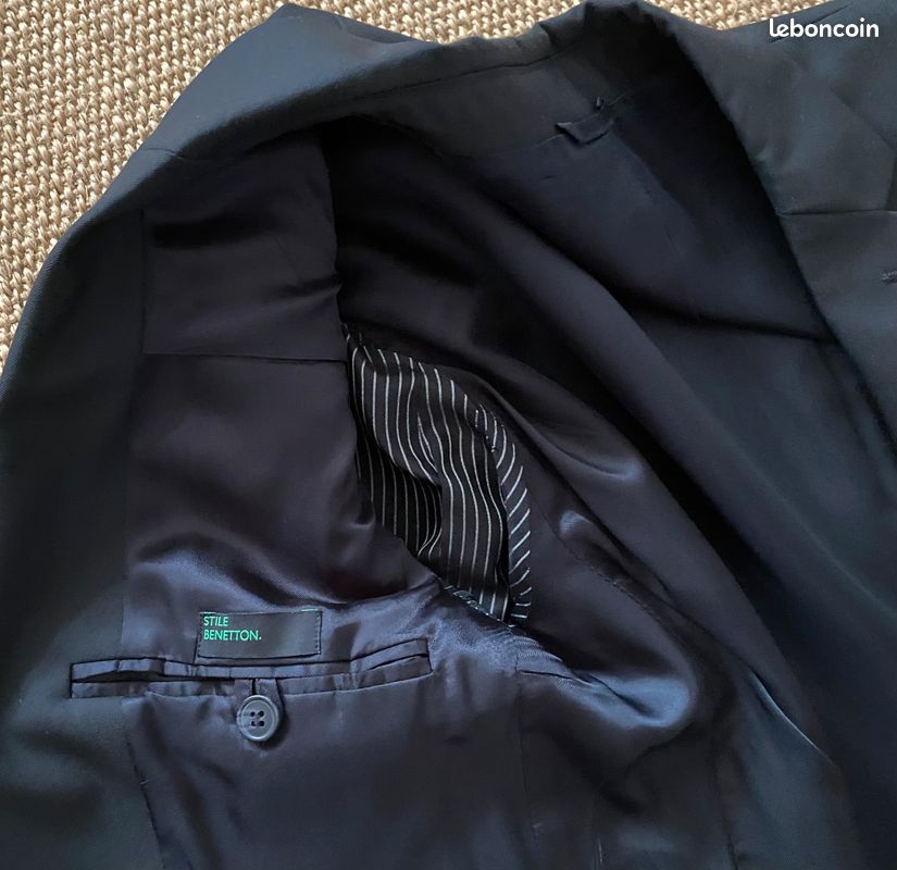 Blazer noir Benetton Taille 46 (image 2)