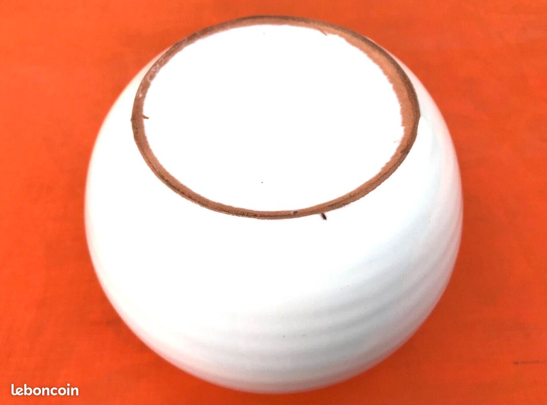 Années 1960 Vase boule céramique émaillée (image 2)