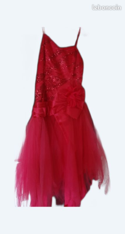 Robe de soirée cérémonie fushia (image 1)