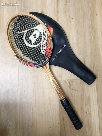 Raquette De Tennis Vintage Dunlop John McEnroe Mad Raq - 4 1/2 - Housse Incluse