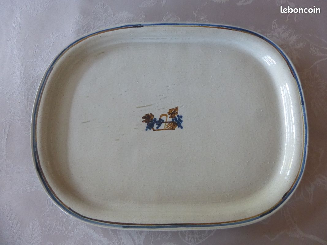 Lot De 7 Assiettes Plates Artisanales En Grès – Diamètre 23cm – Marron, France