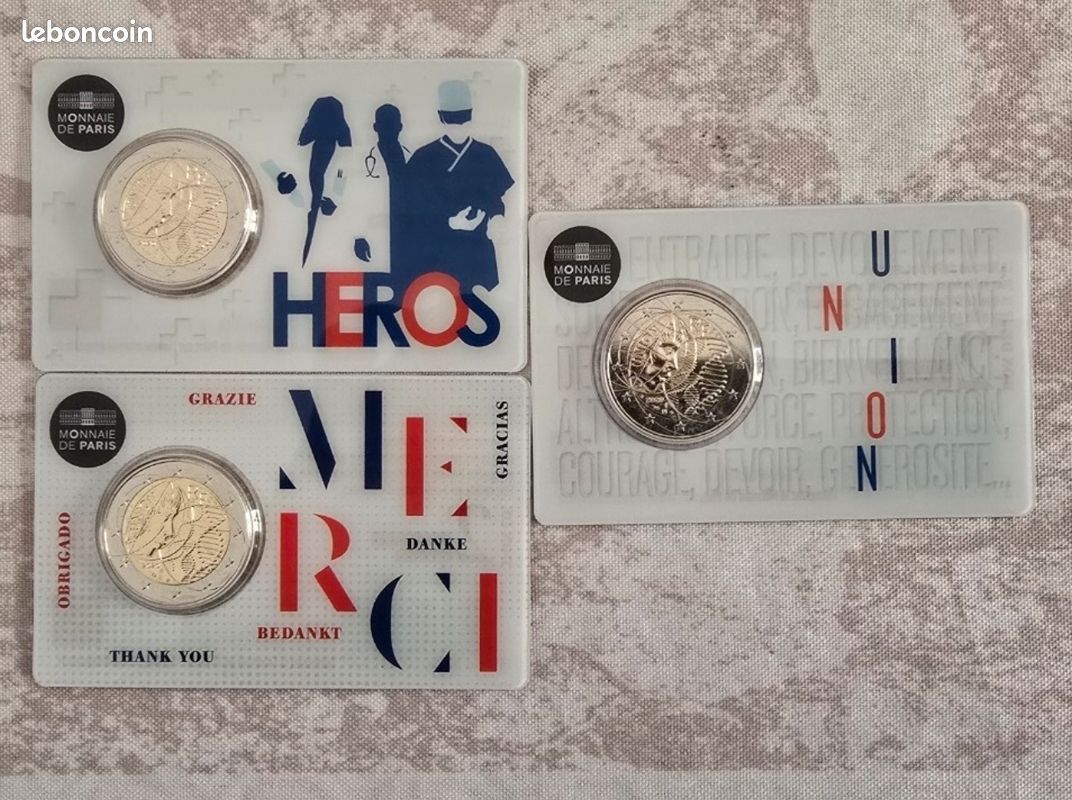 Lot pièces 2 euros BU France 2020 (image 1)