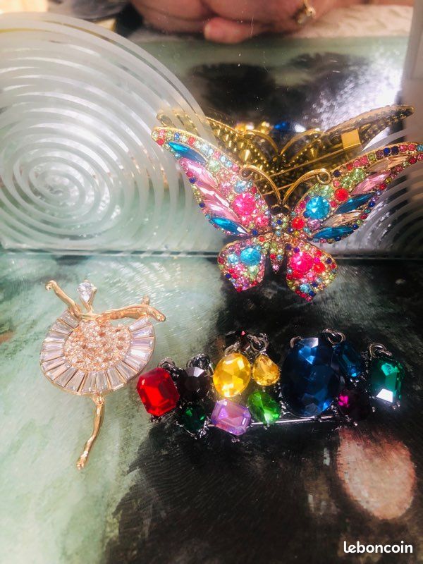 Lot De Bijoux Fantaisie Vintage - Occasion - Idéal Pour Créations Ou Collection