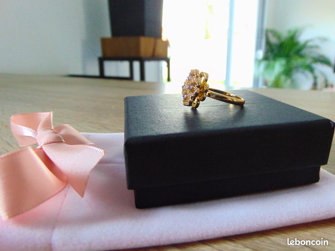 LuckyAmor Bague Anti-Anxiété Rotative Double – Acier Inoxydable Bleu/Noir – Tailles 6 à 10