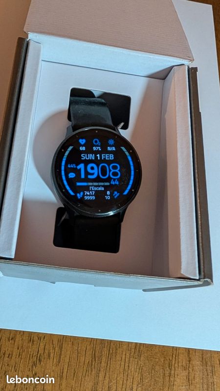 Montre connectée Garmin Venu 3 45mm en acier Gray, boîtier noir et bracelet en silicone noir