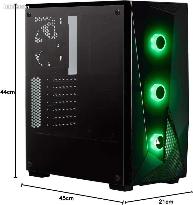 Boîtier CORSAIR Gaming ATX Moyen-Tour Corsair Carbide Series, SPEC-DELTA RGB En Verre Trempé (image 2)