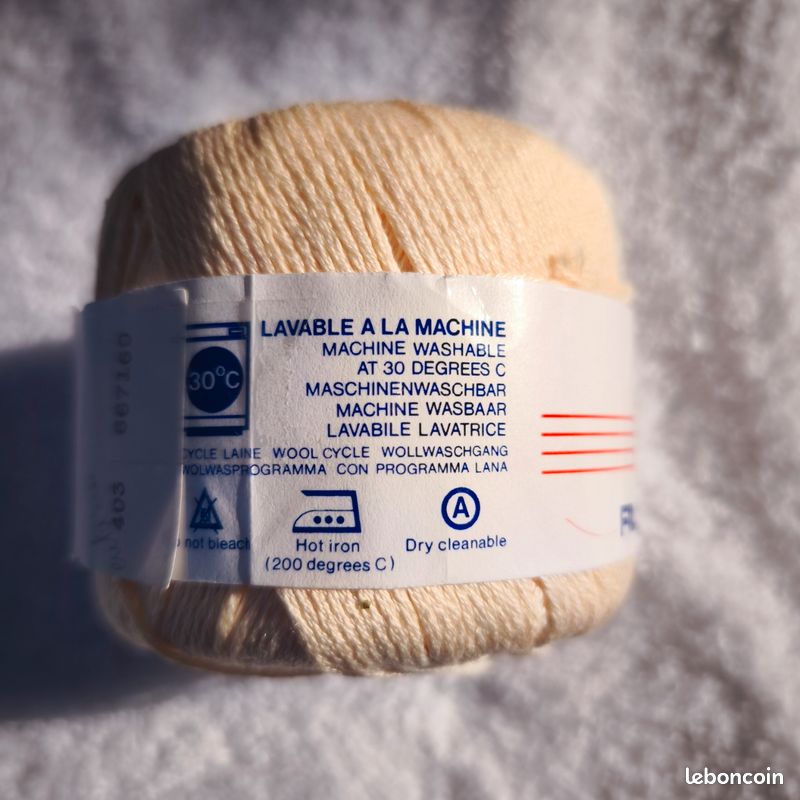 Pelote De Fil D'Écosse 100% Coton Pingouin N°5 Couleur Corail - 50g, Occasion, Pour Tricot Et Crochet