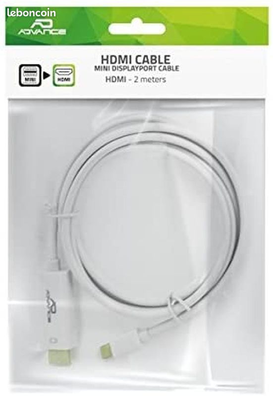 Câble 2m mini Display Port mâle vers HDMI 4K mâle (image 4)