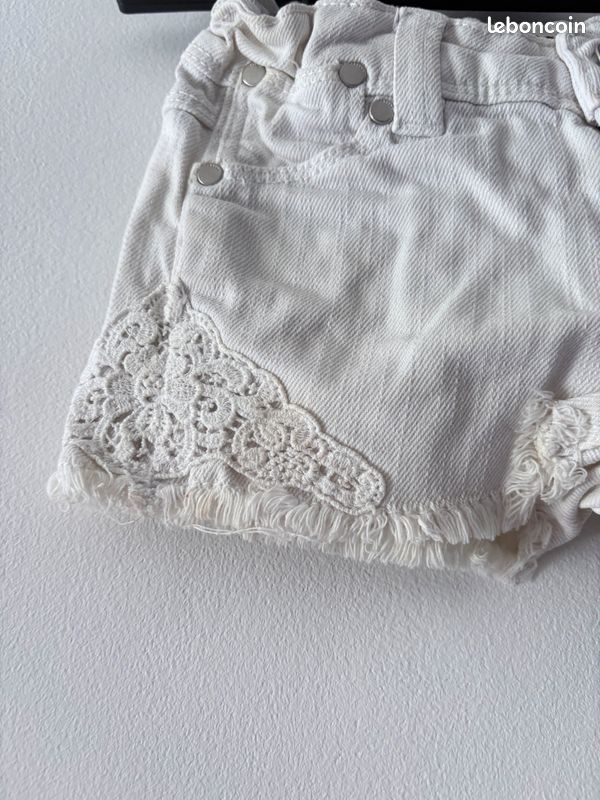 Mini short en dentelle - Shorts pour Femme