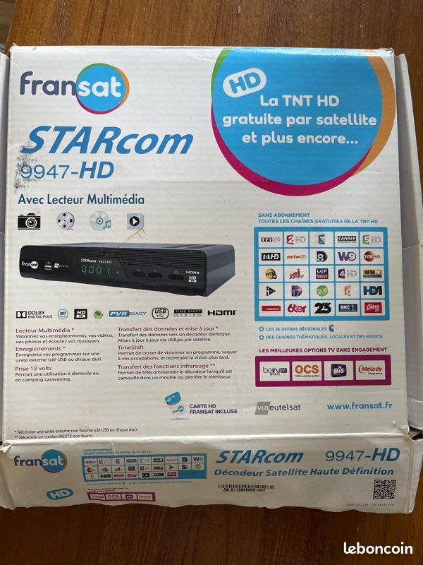 Terminal satellite fransat starcom 9947-HD avec carte neuve - Photo, audio & vidéo