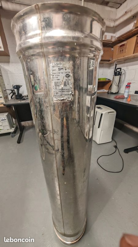 Conduit double paroi ISOTIP Spio Inox Ø230 + Réduction 230/200 – Neuf (image 7)