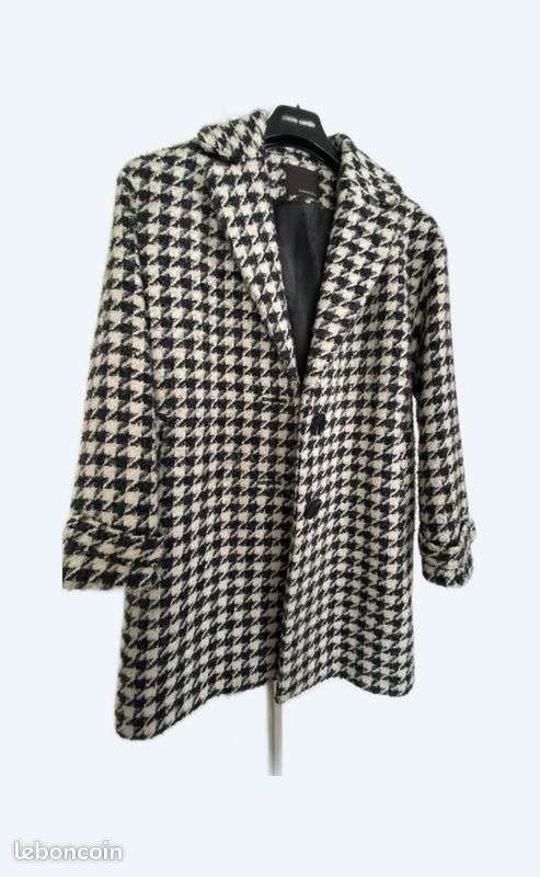 Manteau Femme Manteau Pied De Poule Camaieu Manteau Femme Laine