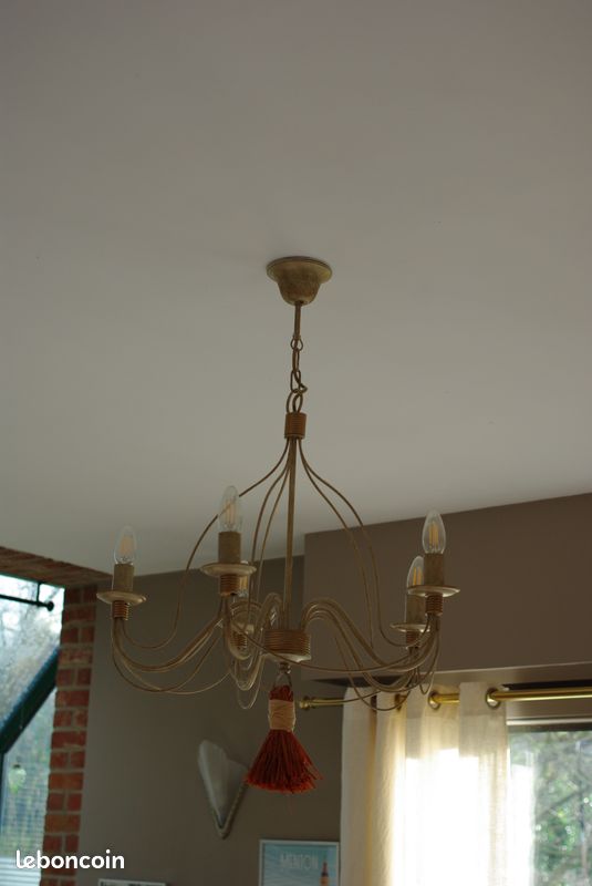 Lustre métal 5 branches (image 1)