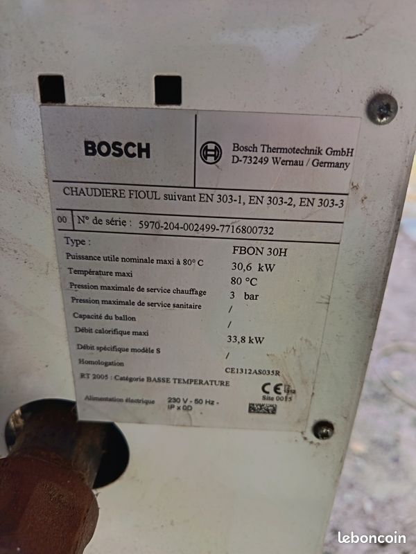 Chaudière fioul Bosch 30 KW (image 2)