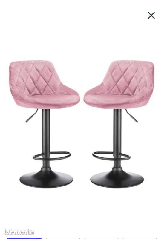 2 Tabouret Bar en Velours (image 1)
