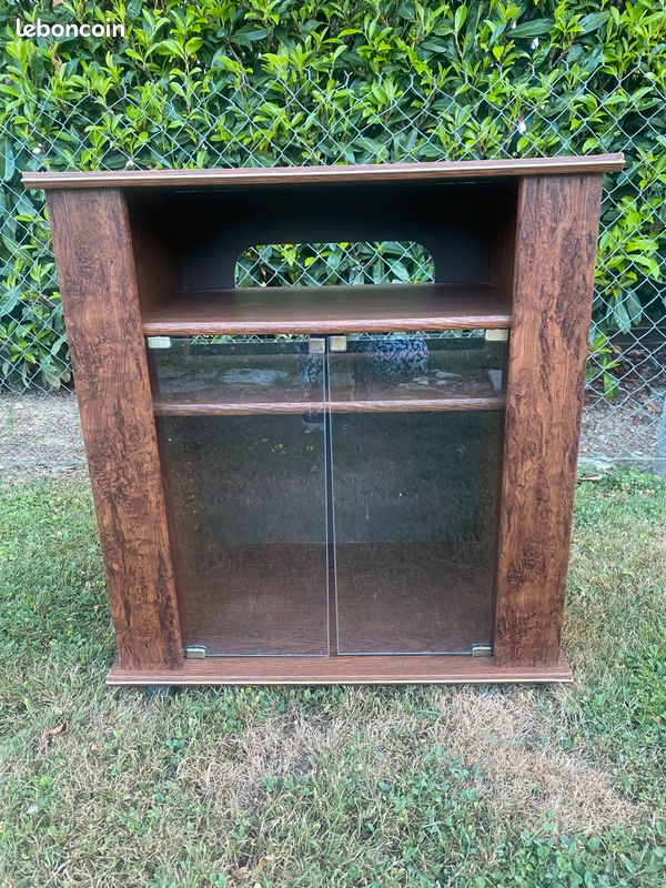 Meuble télé porte vitrée vintage (image 1)