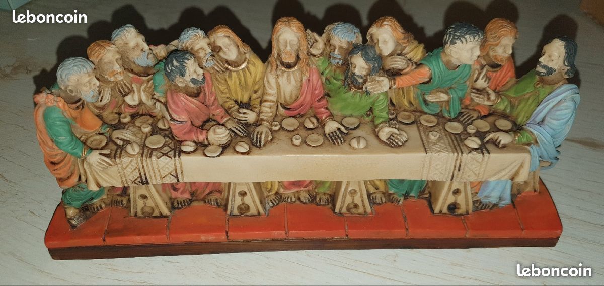 Sculpture en résine Cene du Christ de A. Giannetti (image 1)