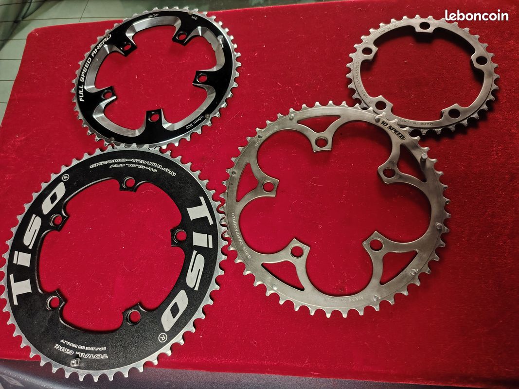 Plateau Campagnolo Record 53 Dents – Pédalier Triple 3x10v – Pour Vélo De Route – Neuf