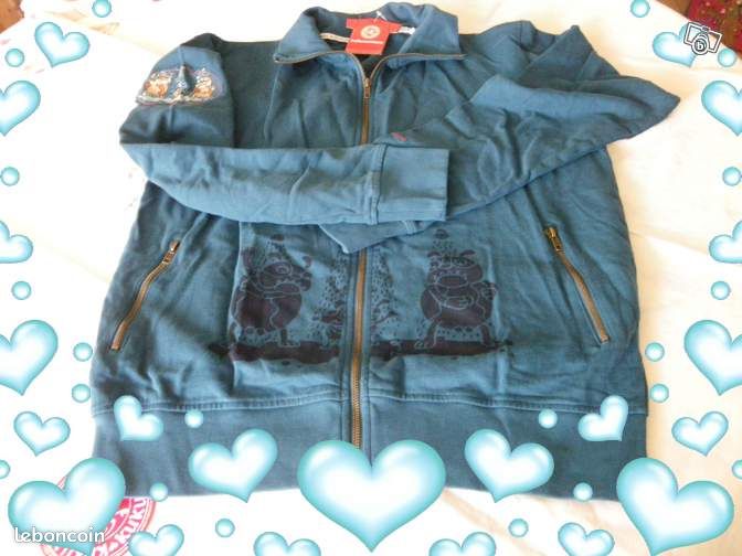 Gilet sweat bleu canard TL - anges78 - 25 euros (image 1)