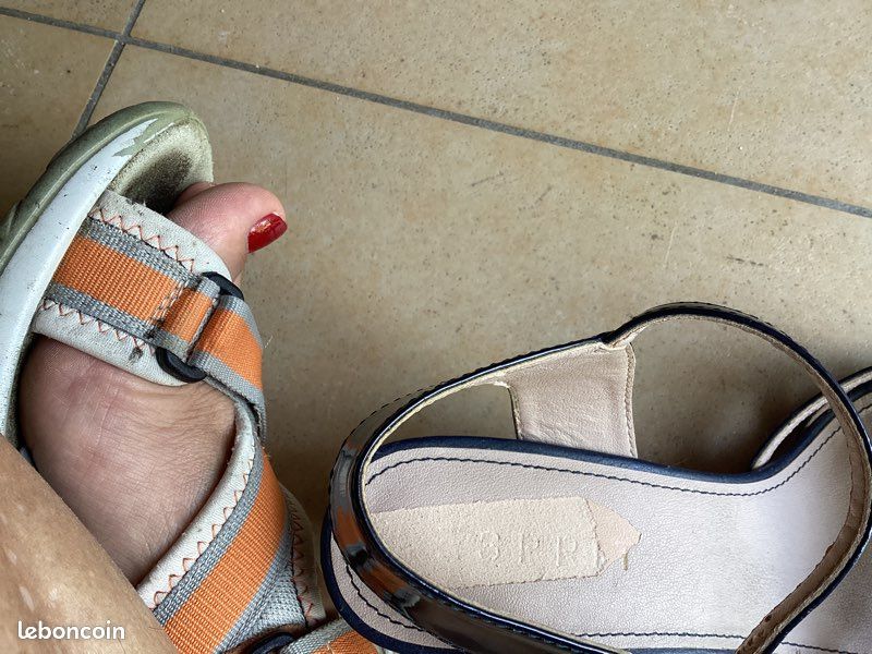 Sandales bleues marines (image 4)