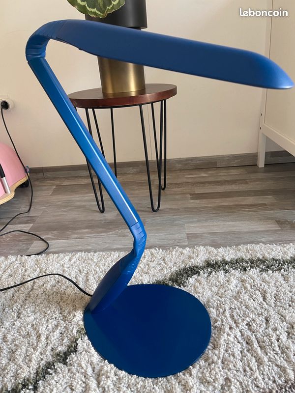 Grande lampe bleue cobra Manade made in France, rare dans cette couleur (image 1)