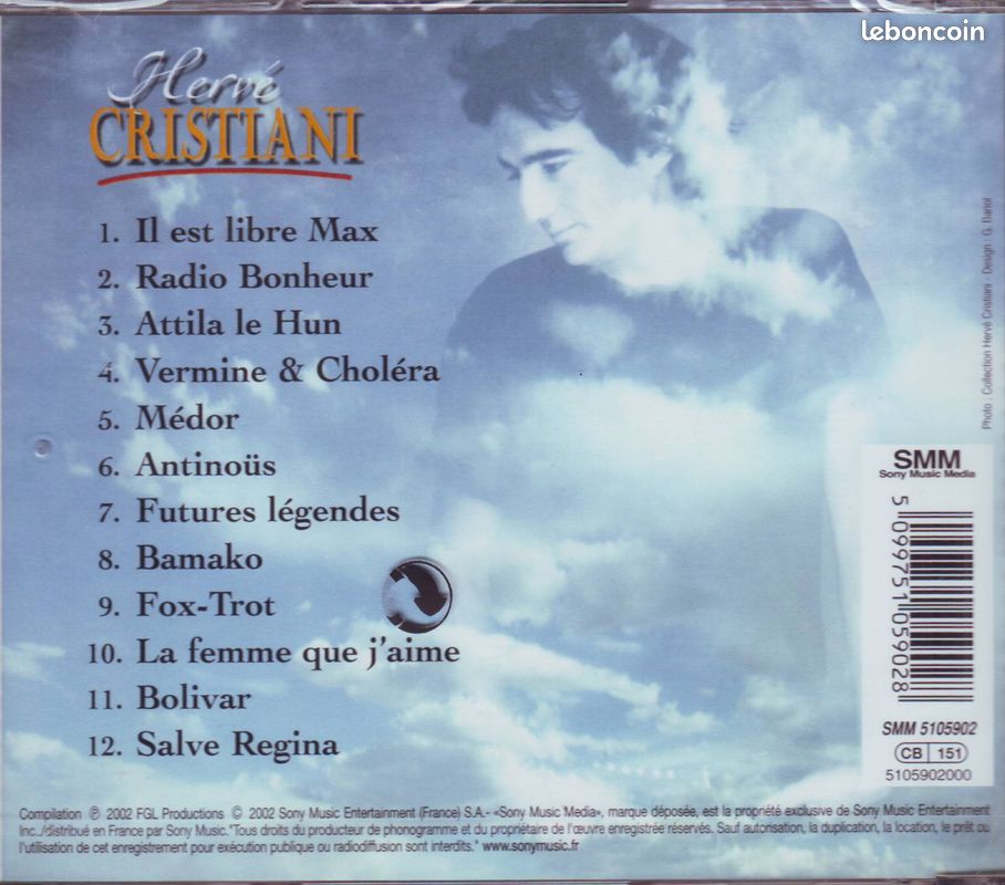 Hervé Cristiani, il est libre max ( cd album neuf sous blister ) (image 2)