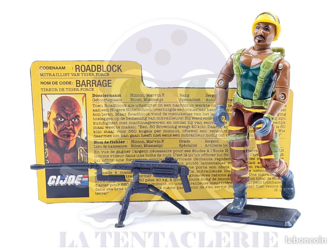 GI JOE Figurine Roadblock [Tiger Force] 1988 Jeux Jouets