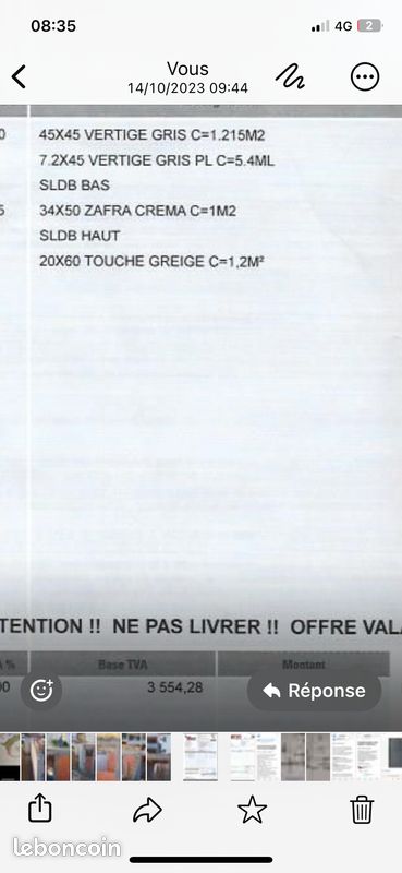 Carreaux mat gris clair 40x40 (image 3)