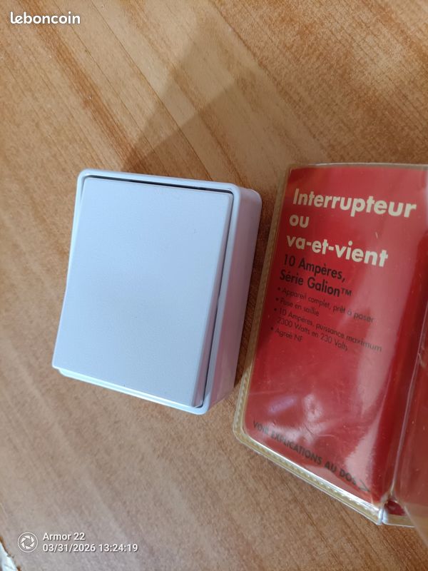 1 bouton poussoir Legrand Galion neuf - Bricolage