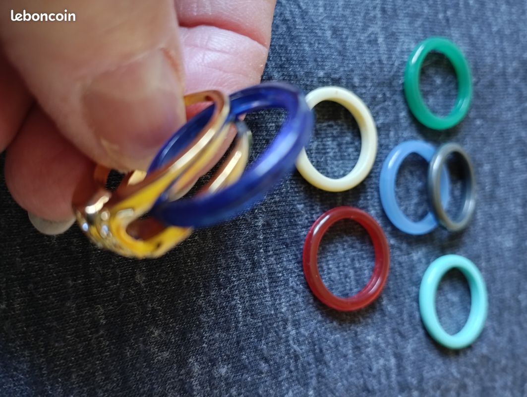 Bague avec anneau changeable 17,3 mm neuve (image 1)