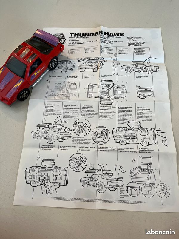 Kenner 1985 M.A.S.K. Thunderhawk with Matt Tracker Complete with Box (6L