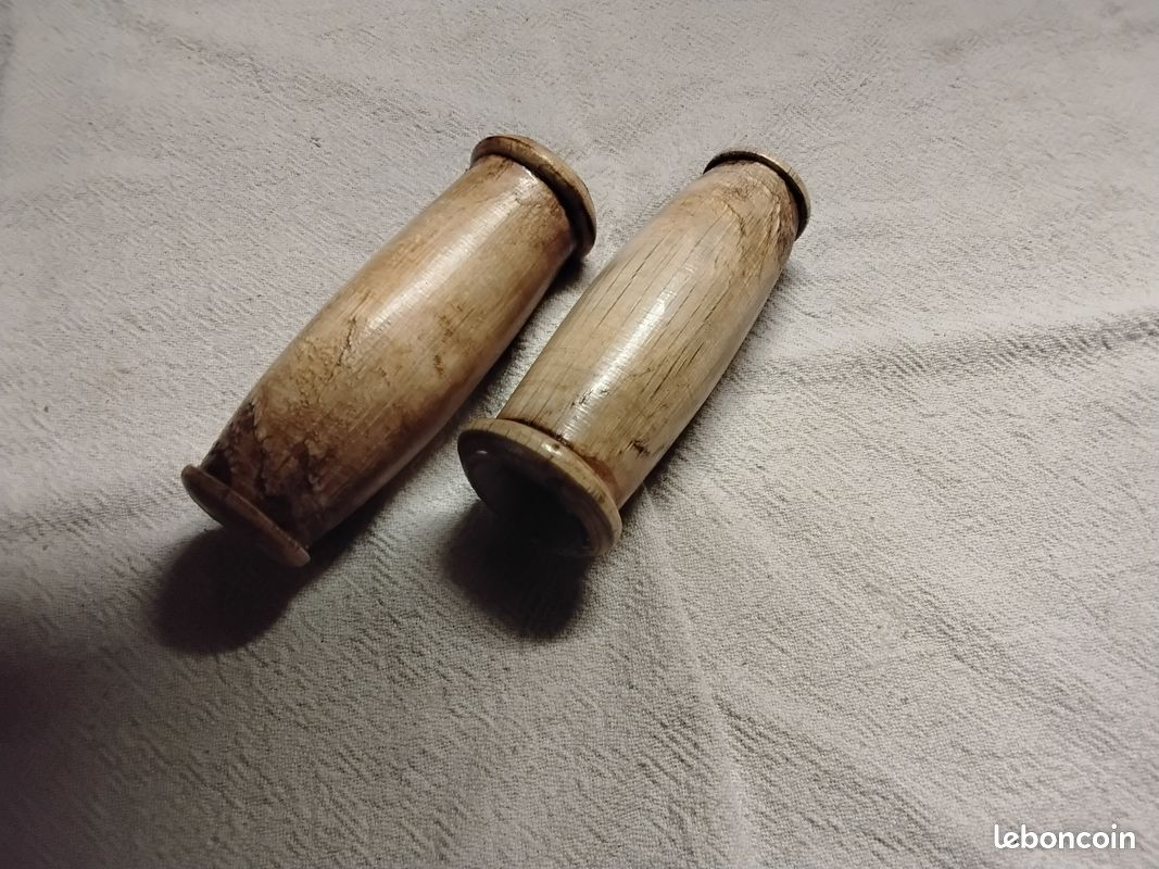 Poignée De Guidon En Bois Artisanale Pour Vélo - Diamètre 31.8 Mm (Couleur Jaune)