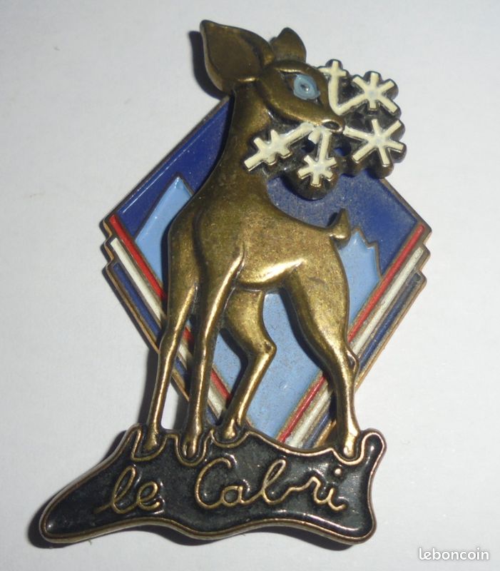 Broche Insigne ESF Cristal - Fédération Française De Ski - Signée Fournier - Occasion
