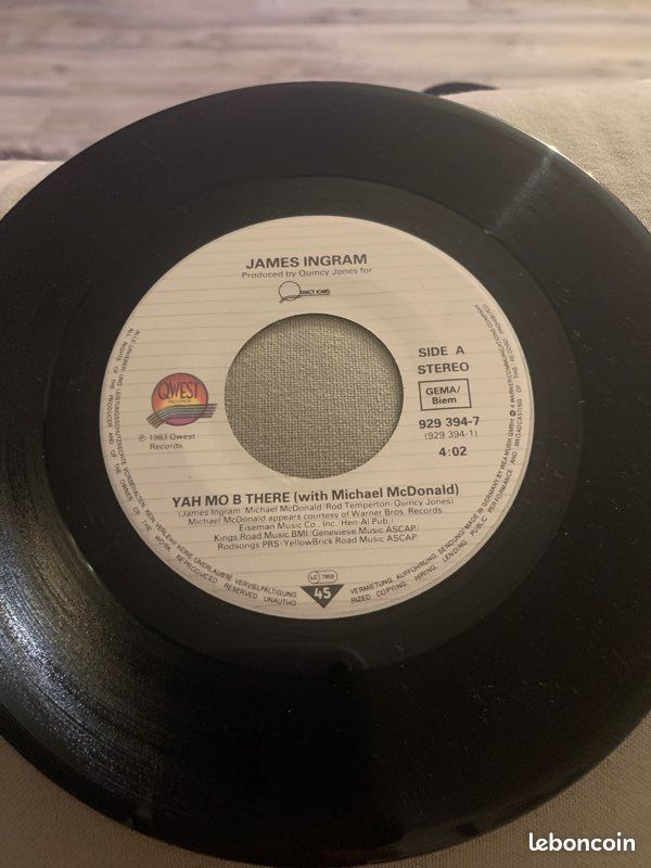 James Ingram 45Tours vinyle Yah mo b there (image 3)